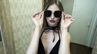 A sexy girl tried to reach a luxurious car, but she ended up in a different kind of vehicle