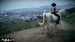 Cowgirl Kenna shares BBC with Anna Claire in a kinky threesome