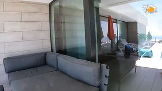 Blonde with socks Yuli gets fucked by her BF