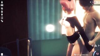 A hot honey girl is trying to seduce her lover in a playful game