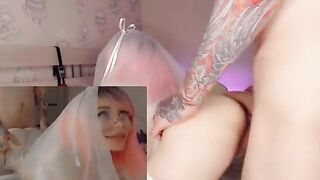 The best man fucked the bride and made a mess on her face