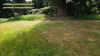 Busty British milf gets fucked outdoors and receives a facial