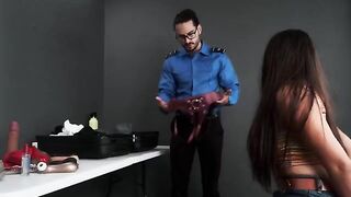 TSA agent found my naughty toys in my bag and took me to his office for a strict check