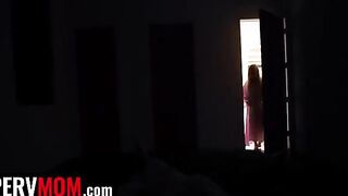 Lucky dude slides his dick between the huge natural boobs of his stepmom Jessica Starling