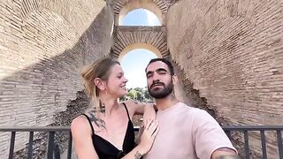 Date night in Rome turns into a passionate session for the neighbors