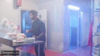 The baker competed with the appetizing Alyx Star, who loves to eat