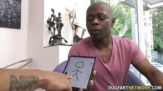 Dee Williams, landlord with big tits, gets two BBCs as rent from Kay Carter