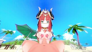 A beautiful girl is passionately fucking with the handsome Nilou in Genshin Impact
