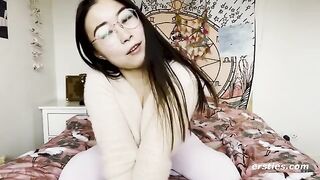 A cute Chinese girl was incredibly happy to create a masturbation video for us