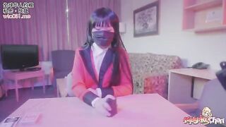 Yumeko Kakegurui lost a bet, no panties, no condom, raw sex and cum swallowing