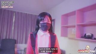 Yumeko Kakegurui lost a bet, no panties, no condom, raw sex and cum swallowing