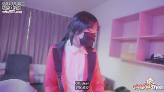 Yumeko Kakegurui lost a bet, no panties, no condom, raw sex and cum swallowing