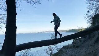 A walk with a Chihuahua around Gdynia Orłowo, exploring abandoned buildings and public encounters