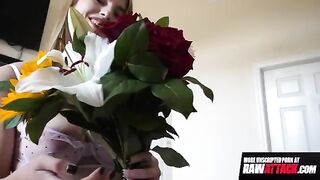 Octavia Red enjoys a huge cock and makes a mess of it