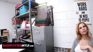 Bratty Sedona Reign gets caught for stealing and fucks with security
