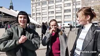 Three hot lesbians have a passionate three-way lesbian sex