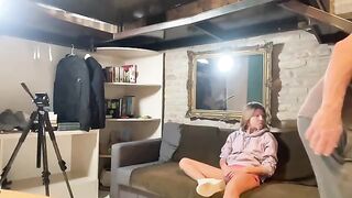 Skinny babe Gina Gerson gets fucked by a huge cock at home