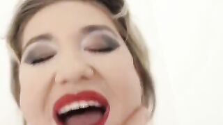 Nympho blonde gets her asshole gapped hard, matching her insatiable appetite