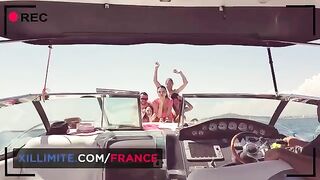 Sex on the yacht with a stunning, curvy mature woman from France