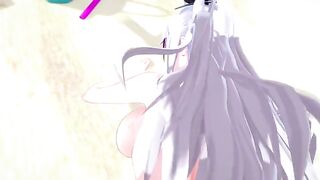 Waifu Prinz Eugen gets her huge tits filled with cum