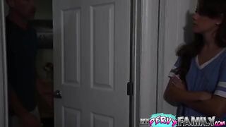 Tight-lipped teen Selena Love gets her pussy filled by stepdad