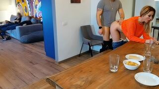A cheating wife gets caught in the act, right in front of them