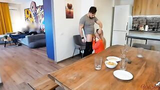 A cheating wife gets caught in the act, right in front of them