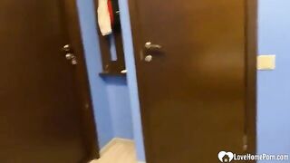 A young guy is having fun with his hot teenage girlfriend