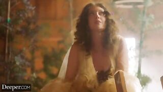 The Goddess Elena Koshka satisfies her male servants with an intense threesome encounter