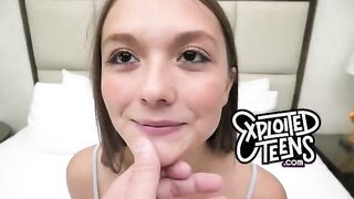 Petite teen gets fucked by a huge dick in POV
