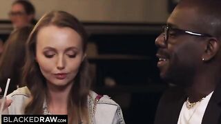 Sweet Sia takes the whole big black cock of Joss in a steamy interracial scene