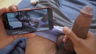 Lil D jacking off to his own porn with Julz Gotti