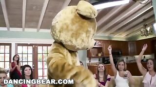Bunch of bitches get fucked on a wild swing party