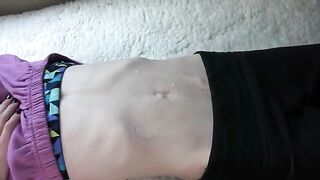 A compilation of belly button fetish with intense navel play and more