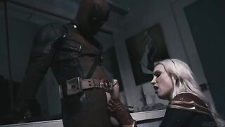 Deadpool fucks Captain Marvel in a hardcore scene
