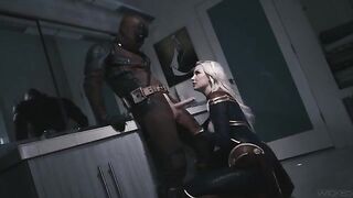 Deadpool fucks Captain Marvel in a hardcore scene