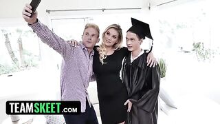 The busty stepmom Kenzie Taylor rewarded her stepson for his graduation with wet pussy