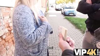A busty woman is having fun with a guy in front of her boyfriend