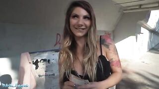 Nurse at the train station is willing to fuck for money with stranger