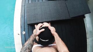 Bikini girl Hansel Grettel gets fucked hard by two guys