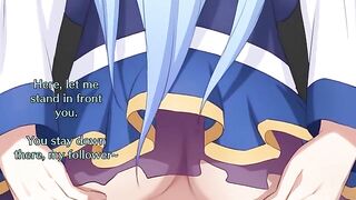 The ass of Goddess Aqua from Konosuba is being worshipped in this hentai joi video