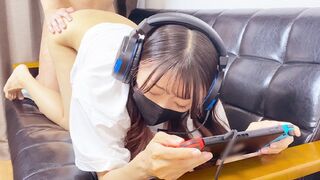 A young gamer girl gets her pussy railed instead of playing video games