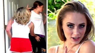 Who orders a girl from the DoorSmash app? A sexy brunette surprises with a steamy encounter