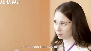 A cute girl had her first experience with a stepdad, caught live