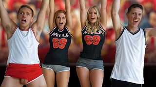 Football stepmoms Rachael and Sedona deliver a winning surprise