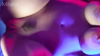 Busty amateur girl has a close up pussy fuck session