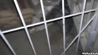 A stalker is following a hot blonde and fucking her hard