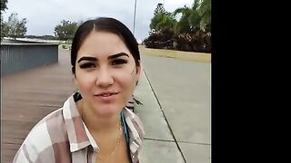 A girl I picked up in the park got naked and let me cum inside her