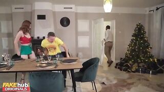 The whole family is having a kinky Thanksgiving dinner together