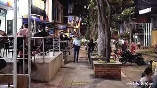Sara Blonde getting fucked on camera in a Colombian club